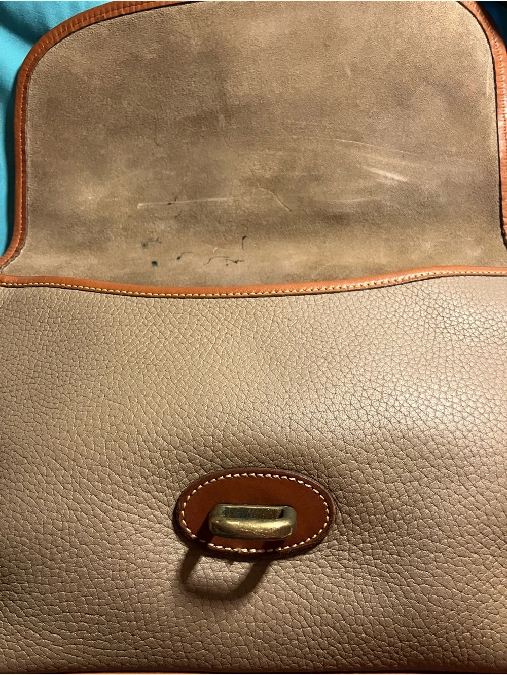 Vintage 80s Dooney & Bourke Over-Under Equestrian Crossbody